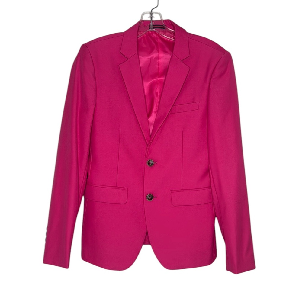 Mogu Hot Pink Two Button Blazer Prom Homecoming Wedding Dance Sz 30